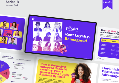 Graphic Design Package Example: Series B Investor Pitch Deck Design for Piñata Ai