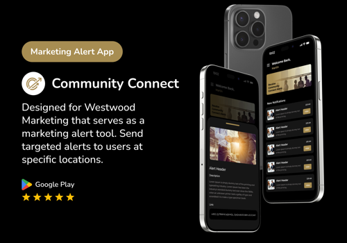 UX/UI Design Package Example: Community Connect - Marketing Alert App