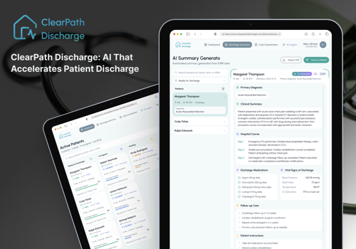 Custom Software Development Package Example: AI-Powered Platform to Automate Hospital Discharge
