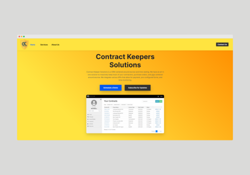Web Design Package Example: Website Design for Contract Keepers Solutions