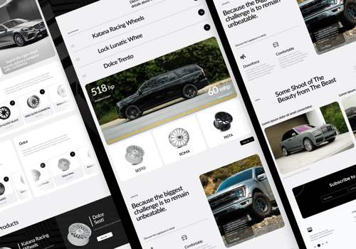 UX/UI Design Package Example: AWG Tyre