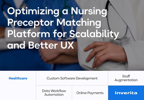 IT Staff Augmentation Package Example: Nursing Preceptor Match Platform