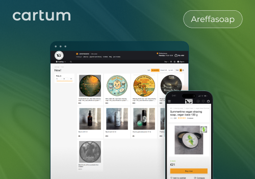 Ecommerce Marketing Package Example: Online store for international sales of Areffasoap