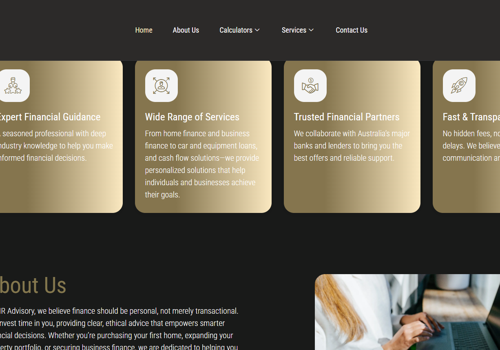 Web Development Package Example: WordPress Website Development - VIR Advisory