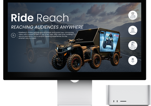Web Design Package Example: RideReach