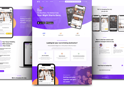 Mobile App Development Package Example: Website and Mobile App for WYA Florida