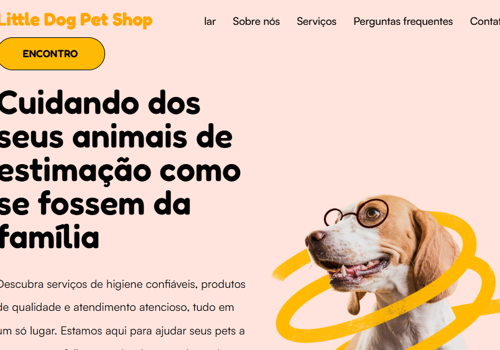 Web Development Package Example: Website - Little Dog Pet Shop