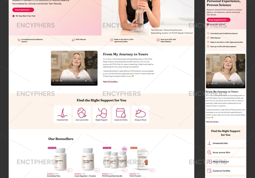 Web Design Package Example: NOURISHED