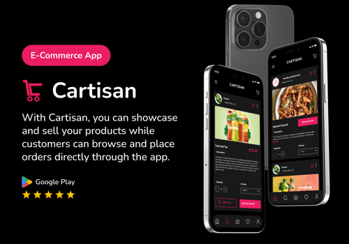 UX/UI Design Package Example: Cartisan - Mobile eCommerce Marketplace