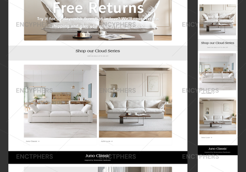 Web Design Package Example: JUNO HOUSING