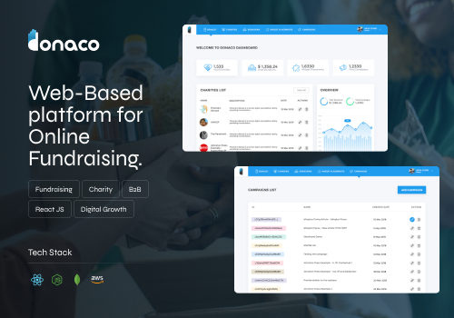Custom Software Development Package Example: Donaco | Revolutionising Online Donations