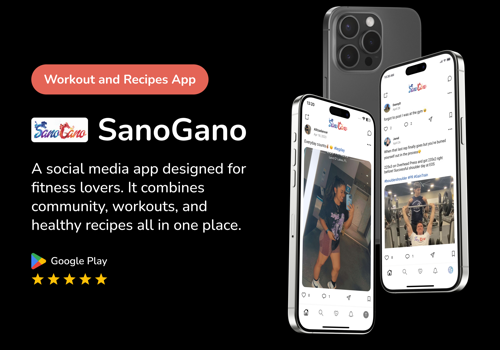 Mobile App Development Package Example: SanoGano - Fitness focused social media app