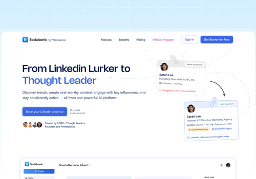 Web Design Package Example: Website Design for Personal Branding SaaS