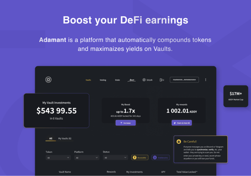 UX/UI Design Package Example: Adamant