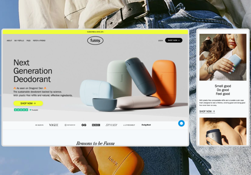 E-Commerce Development Package Example: fussy: Custom Shopify store design & build