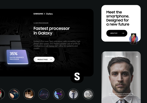 Web Design Package Example: Samsung