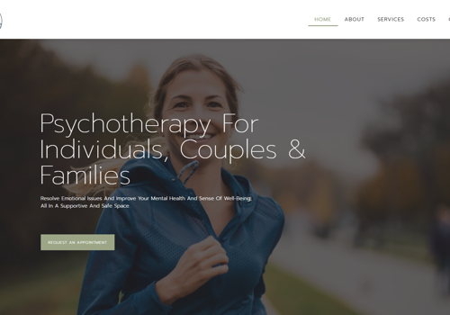 Web Design Package Example: Sara Stalker – Psychotherapy Services