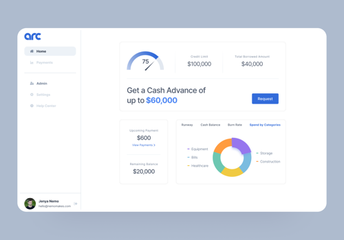 UX/UI Design Package Example: Arc Tech