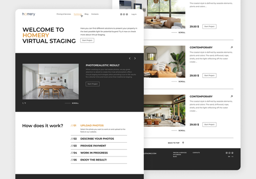 Web Development Package Example: Website for - Homery