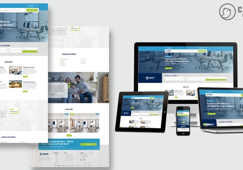 Web Design Package Example: Website / Logo - Cleaning Company
