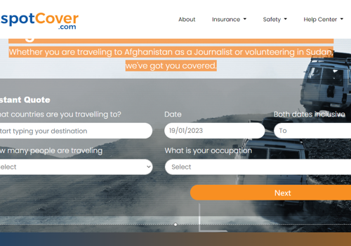 E-Commerce Development Package Example: Website Creation for Travel Insurance