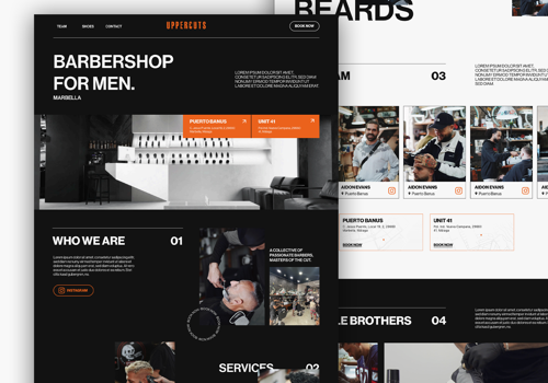 Web Design Package Example: A barbershop with an edge.