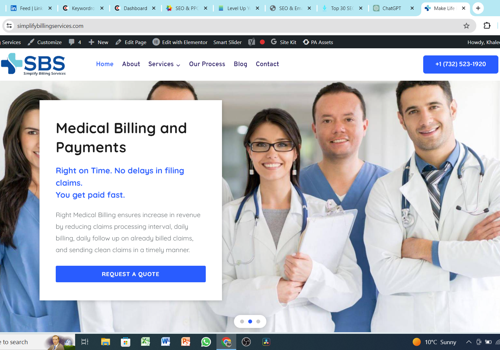 Search Engine Optimization Package Example: Second Partnership with Medical Billing Company