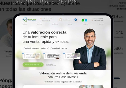 Web Design Package Example: ProCasaInvest Value Calc Landing