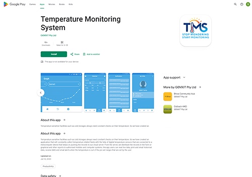 Mobile App Development Package Example: Temperature Monitoring System
