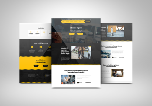 Web Design Package Example: Taxi Dominik Website