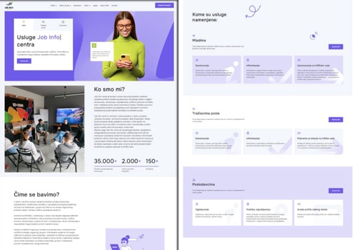 Web Development Package Example: Job Info - Web development and Design