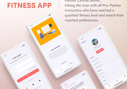 Mobile App Development Package Example: PRO-PARTNER : FITNESS APP