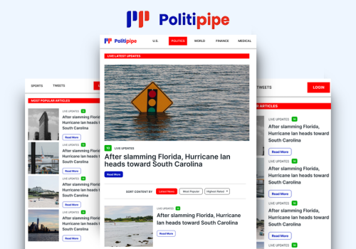 UX/UI Design Package Example: Politipipe