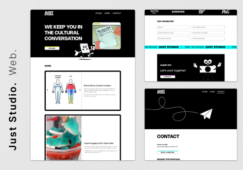 Web Design Package Example: Website Design for Digital & Creative Studio