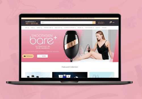 Web Development Package Example: THE SKIN CARE STORE WEBSITE DEVELOPMENT