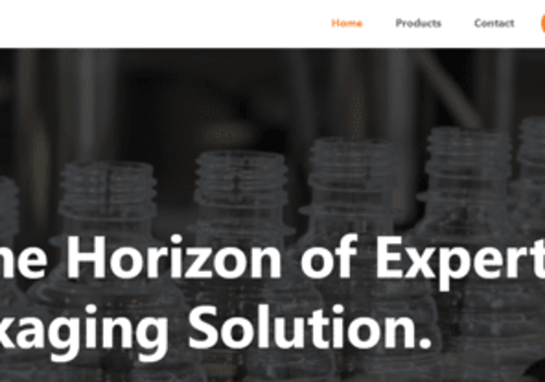 Web Development Package Example: Website Development for Bottle Manufacturer