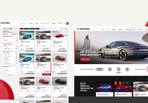 UX/UI Design Package Example: Auto Zubak, Web Design and Development