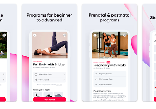 Web Development Package Example: Fitness android App For Women