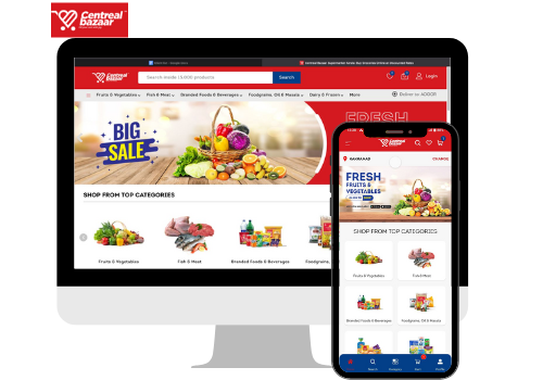 E-Commerce Development Package Example: Online shopping apps for supermarket chain