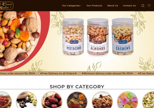 Web Design Package Example: JJ Crunch N Munch: Shopify Snack Shop Website