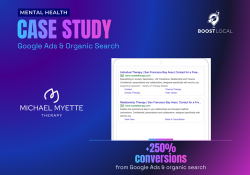 Branding Package Example: Google Ads Driving Business for this Therapist