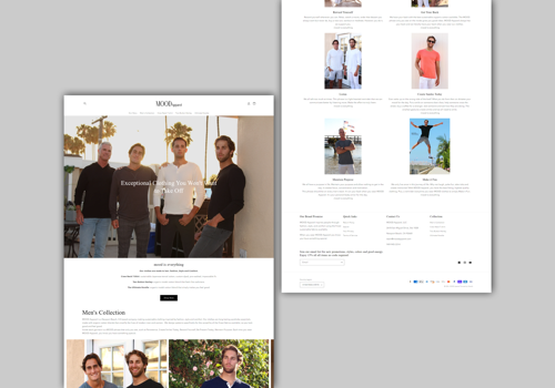 Web Design Package Example: Mood Apparel Shopify Store