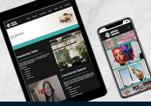 Web Design Package Example: Vertical Graphics Website Design