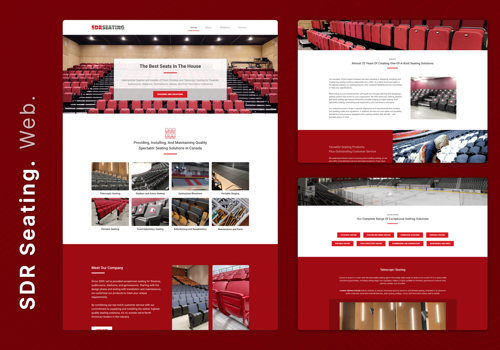 Web Design Package Example: SDR Seating - Spectator Seating Solutions
