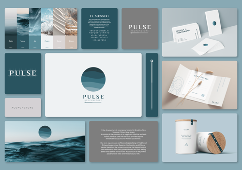 Branding Package Example: Brand Development for Pulse Acupuncture