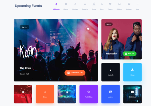 UX/UI Design Package Example: Online Ticketing