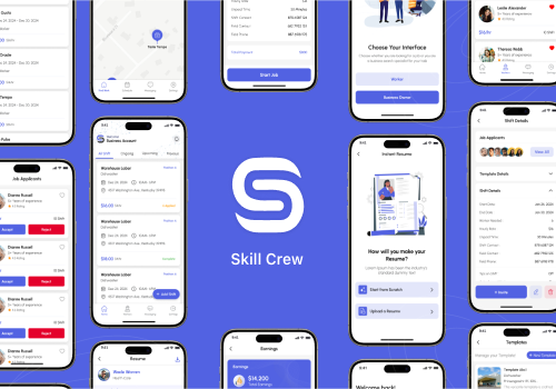 Mobile App Development Package Example: SkillCrew: find and hire Expert workers