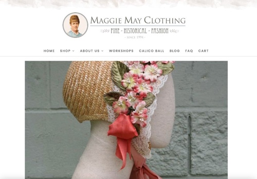 Web Design Package Example: Maggie May Clothing