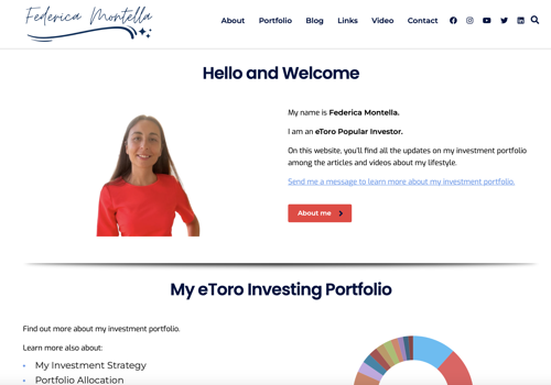 Search Engine Optimization Package Example: Federica Montella