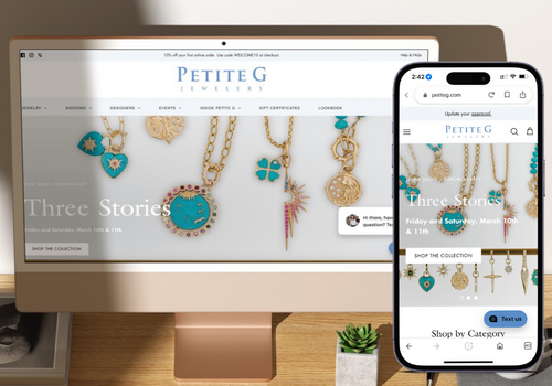 Web Design Package Example: PetiteG Website Portfolio